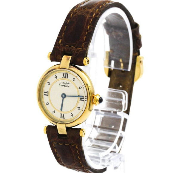 CARTIER Must Vendome Vermeil Gold Plated Quartz Ladies Watch - Picture 2 of 8